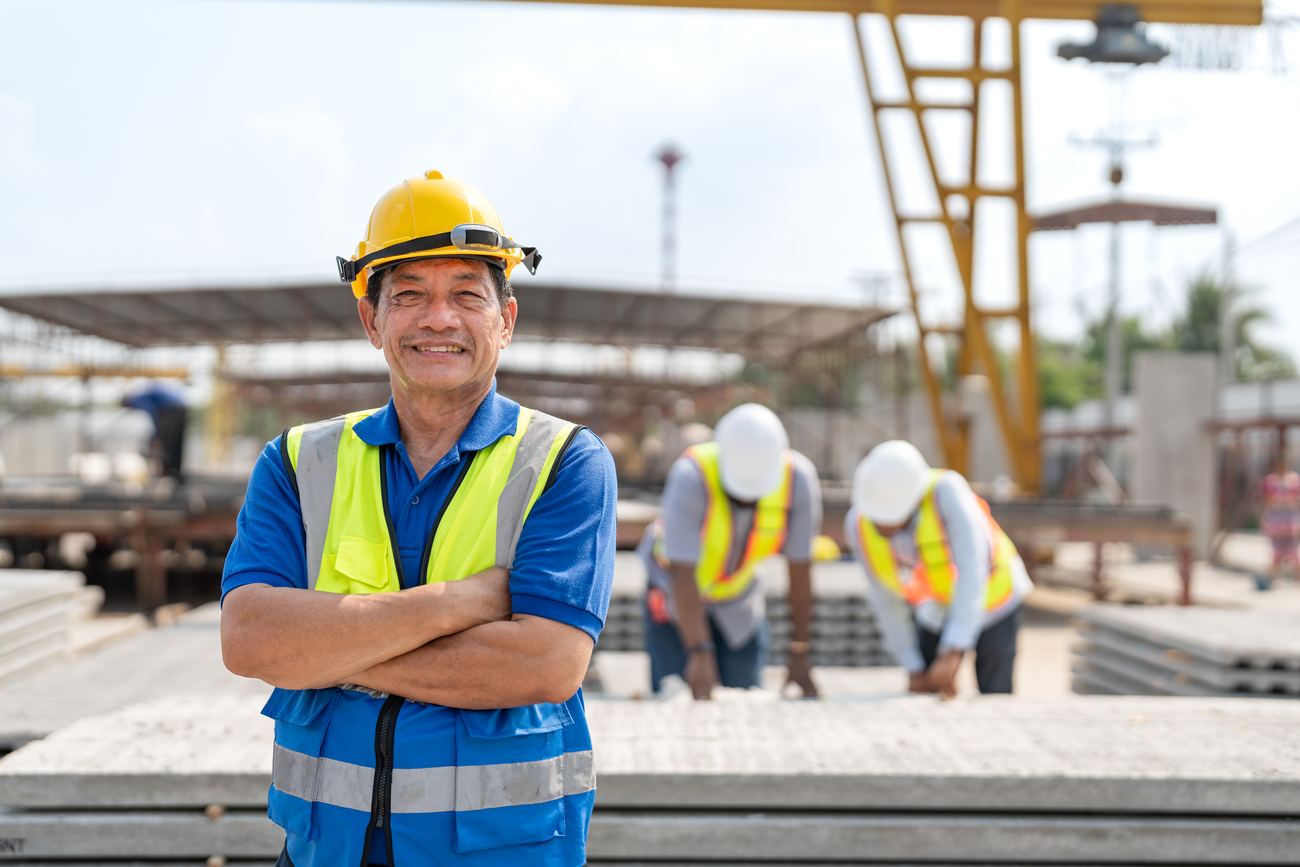 Lemcon construction worker on site